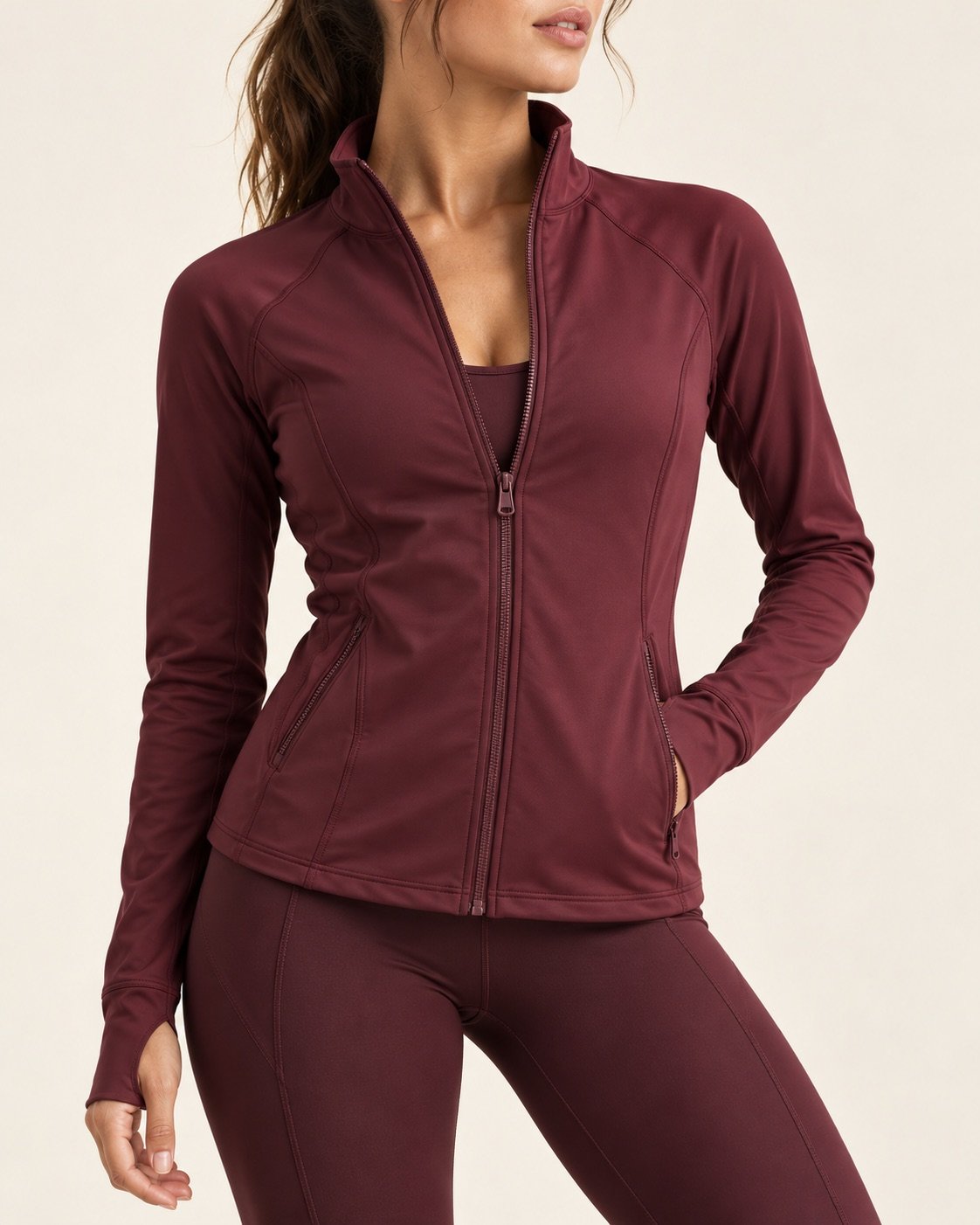 Burgundy movement jacket